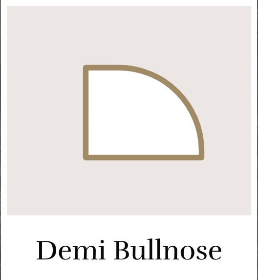 Bathroom Countertop Edge Profiles - Demi Bullnose